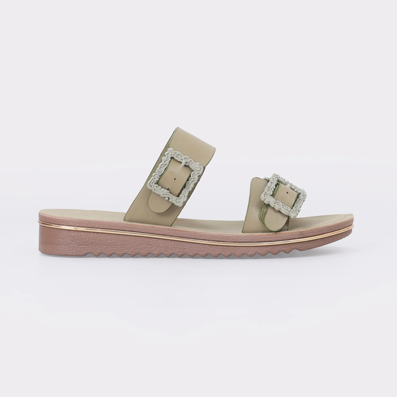 Women's Buckled Slippers - Image 3