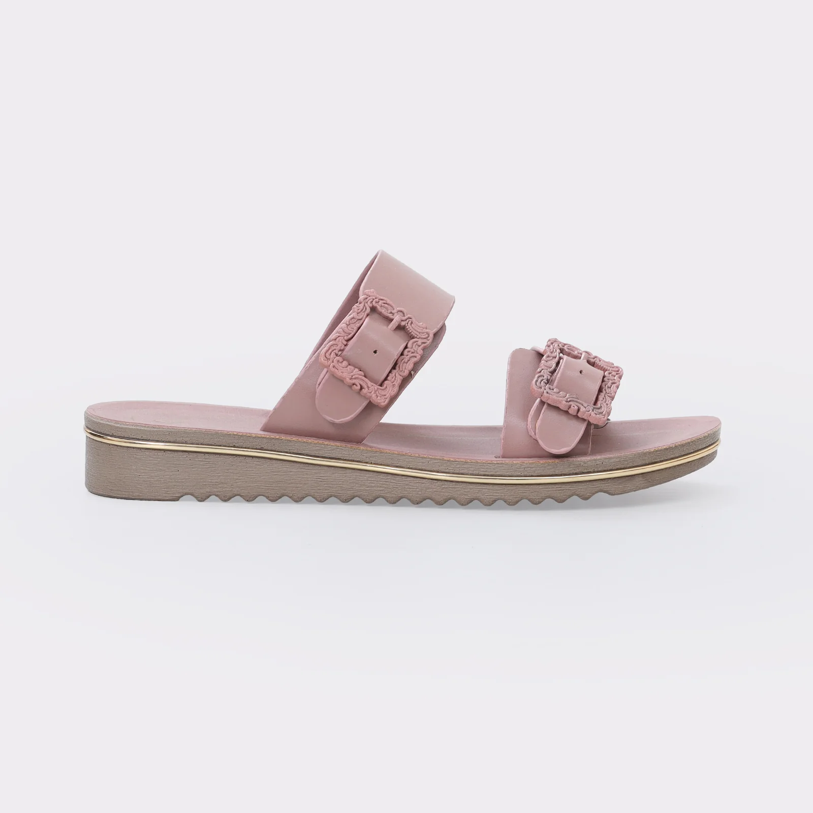 Women's Buckled Slippers - Image 3